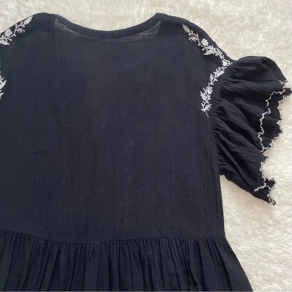 Free People Santiago black white embroidered endless summer mini dress - Picture 8 of 10